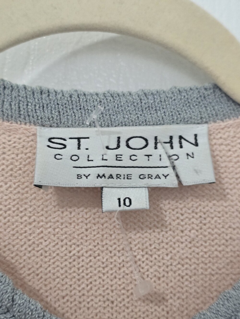 St. John Collection Pink and Gray Two-Piece Skirt Set - Picture 5 of 7
